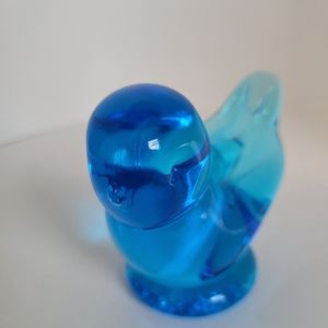 VINTAGE Titan Art Glass Little Blue Bird
